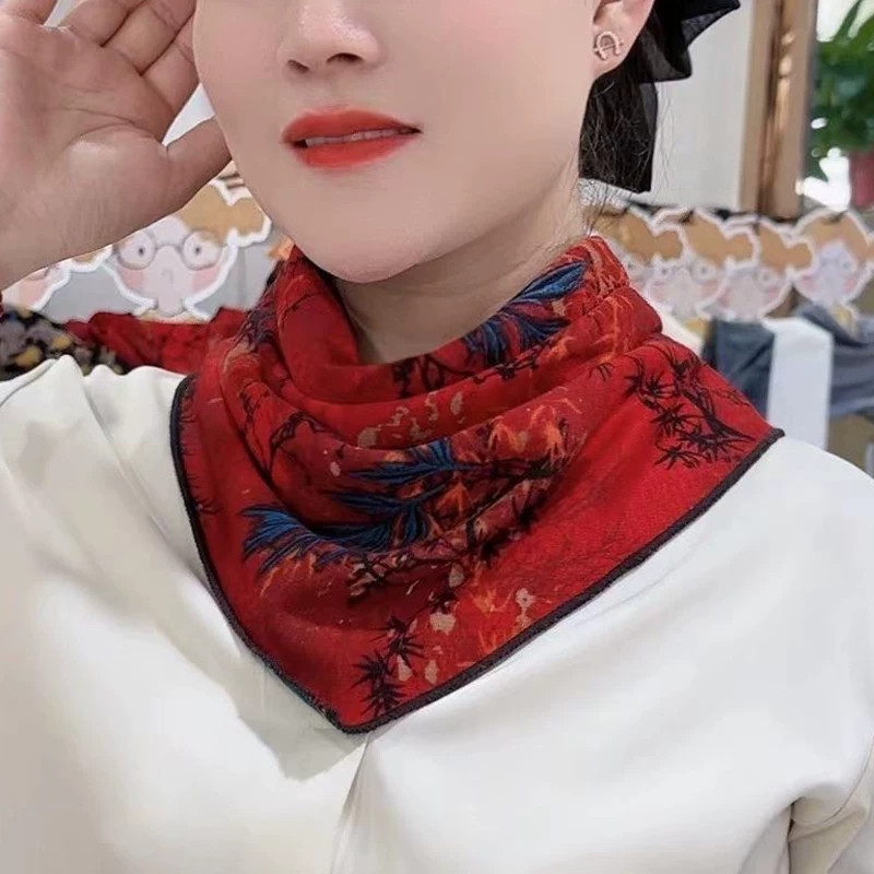 双面围脖女秋冬季保暖护颈脖套2026新款时尚洋气围巾假领三角巾女