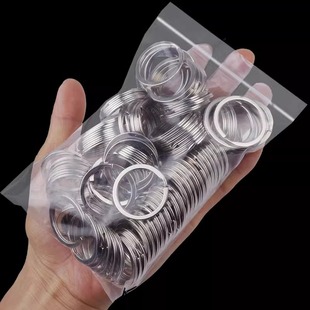 钥匙圈环钢圆形挂扣男女汽车挂件包包配件多功能手工链接环钥匙牌