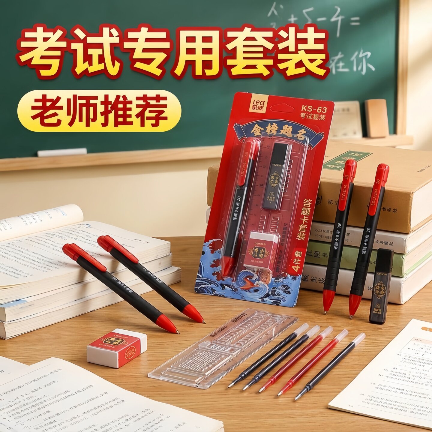 考试套装高考中考专用文具全套考试用具2b铅笔套装学生文具13件套