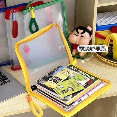 A4文件袋透明塑料学生收纳袋书课本试卷资料文具上课学补习收纳袋
