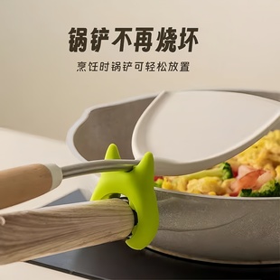 多功能家用厨房锅铲架锅边防烫防溢灶台炒菜厨具汤勺收纳托锅铲架