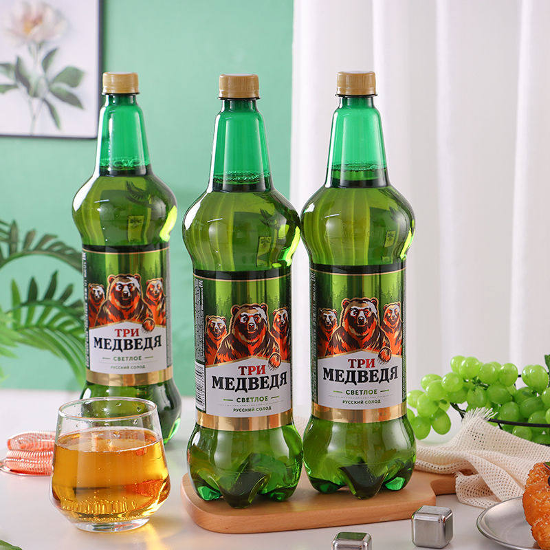 俄罗斯进口三只熊啤酒 3桶*1200ml 精酿黄啤酒原装大桶装精酿微苦,酒类,啤酒,淘宝优惠券,粉丝福利购,淘宝优惠卷