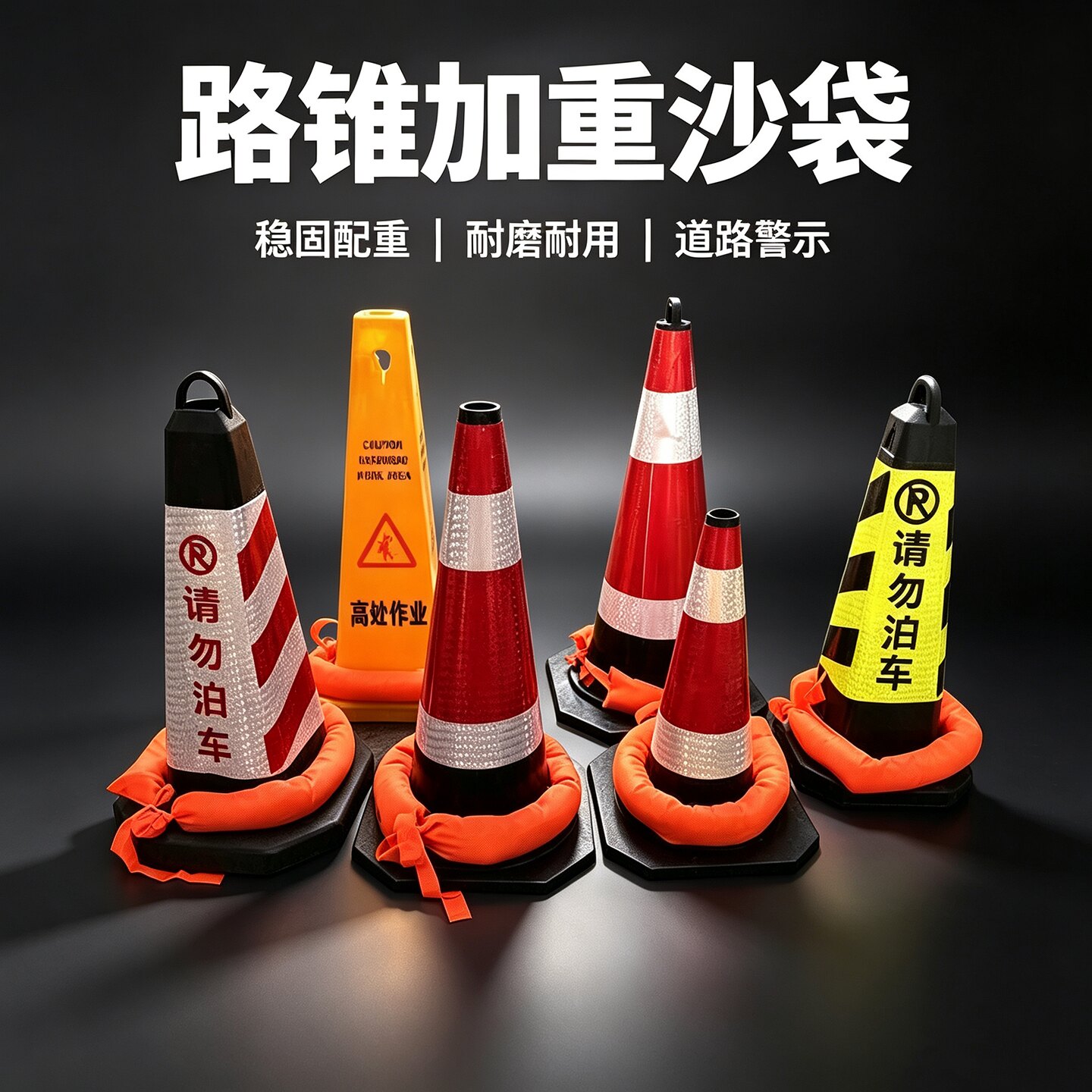 路锥加重袋雪糕筒加厚耐磨配重袋图片