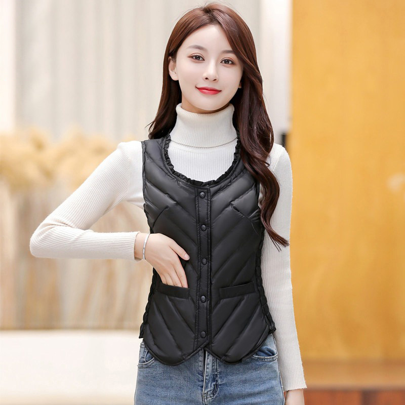 轻盈保暖羽绒服马甲女士