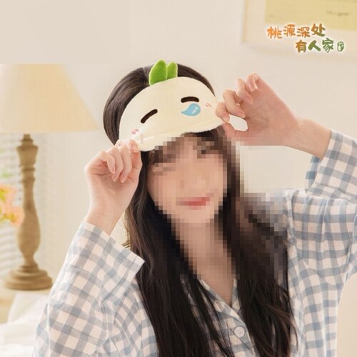 桃源深处有人家 萝萝毛绒眼罩遮光睡眠专用不勒眼罩