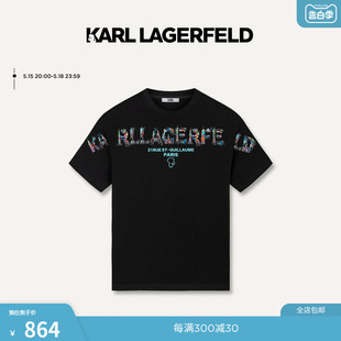 T恤男老佛爷 KLlogo印花短袖 LAGERFELD卡尔拉格斐2024夏新款 KARL