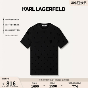 新款 logo印花短袖 LAGERFELD卡尔拉格斐2024夏季 KARL T恤男老佛爷