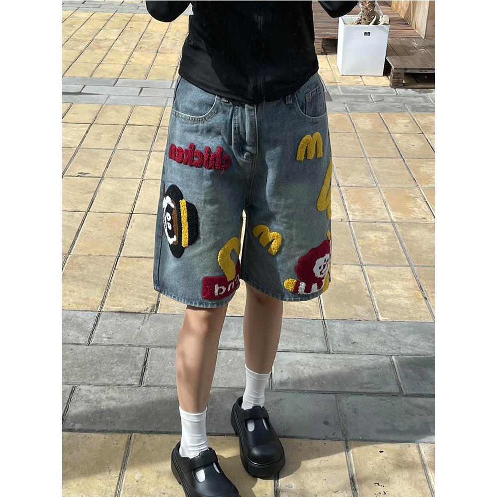 美式复古趣味卡通毛巾绣牛