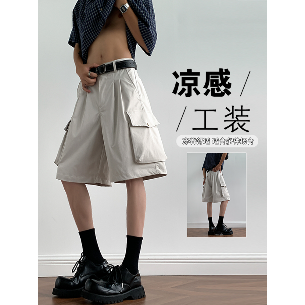 夏季机能运动工装短裤男美