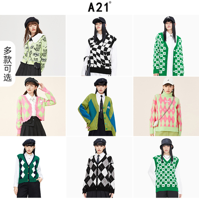 【淘】A21女装套头毛衣2022慵懒风打底衫宽松长袖针织衫