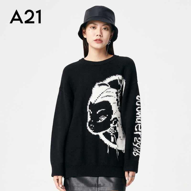 A21女装针织衫2023秋冬季新款外穿毛衣宽松慵懒风设计感套头上衣怎么样,好用不?