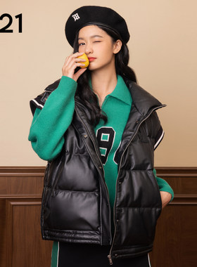 A21女装立领短款羽绒服冬季新款