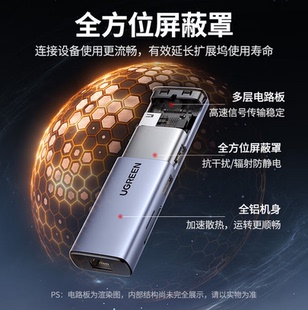 绿联Type-C四屏异显扩展坞USB-C转DP/HDMI/VGA雷电4拓展坞多屏扩