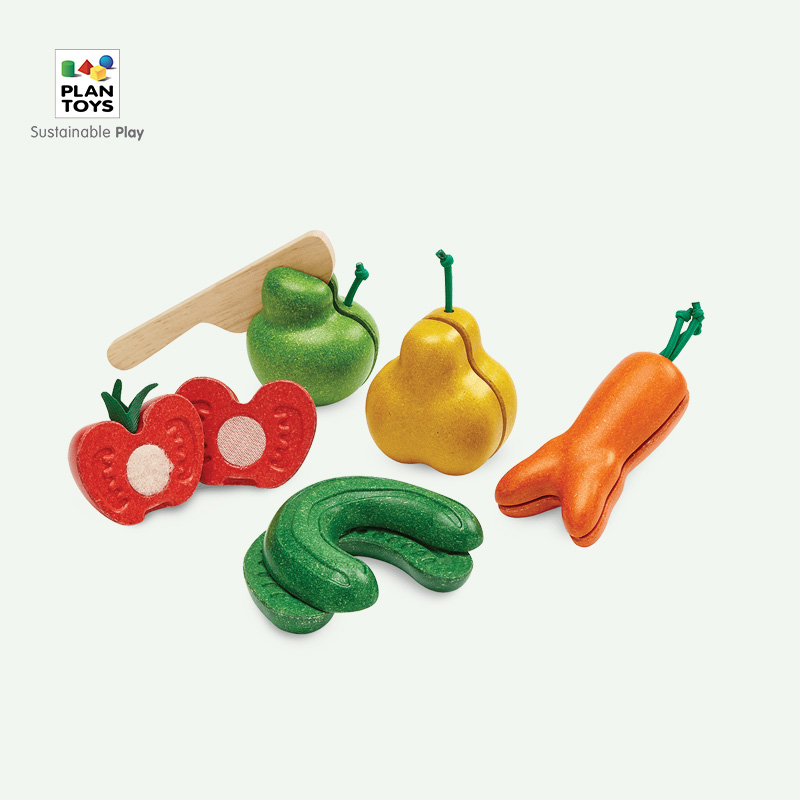兒童過家家仿真果蔬切切樂木玩