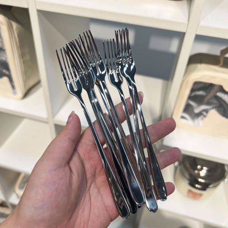 不锈钢水果叉家用食品级高端水果签果插蛋糕西餐厅长叉子套装,餐饮具,西餐餐叉,淘宝优惠券,粉丝福利购,淘宝优惠卷