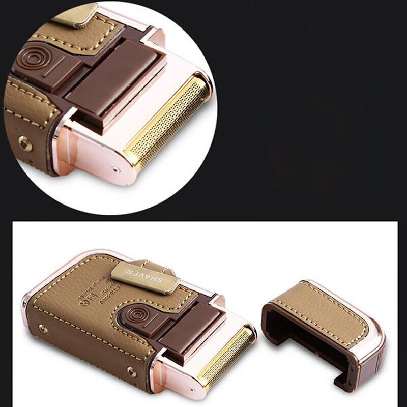 新品Kemei KM-5600 2 in 1 Leather Case Men Electric Shaver