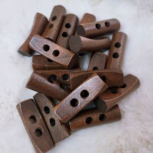 牛角扣配件木制牛角扣小香风大衣装饰扣橄榄扣船头扣羊角扣木头制