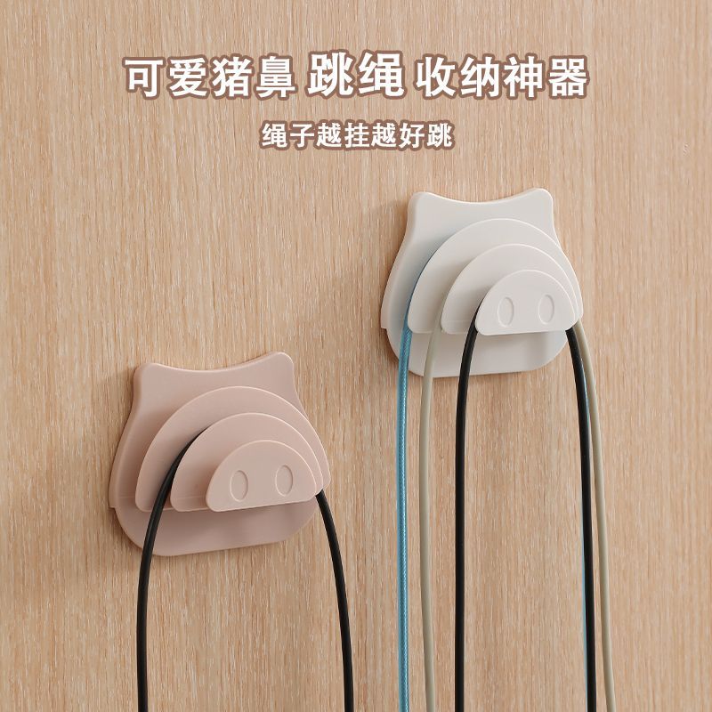 充电器收纳挂墙卡通猪鼻图片