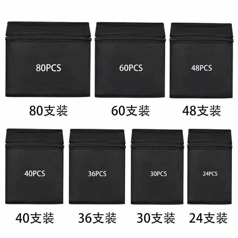 水彩笔收纳袋笔袋黑色马克笔袋彩笔袋