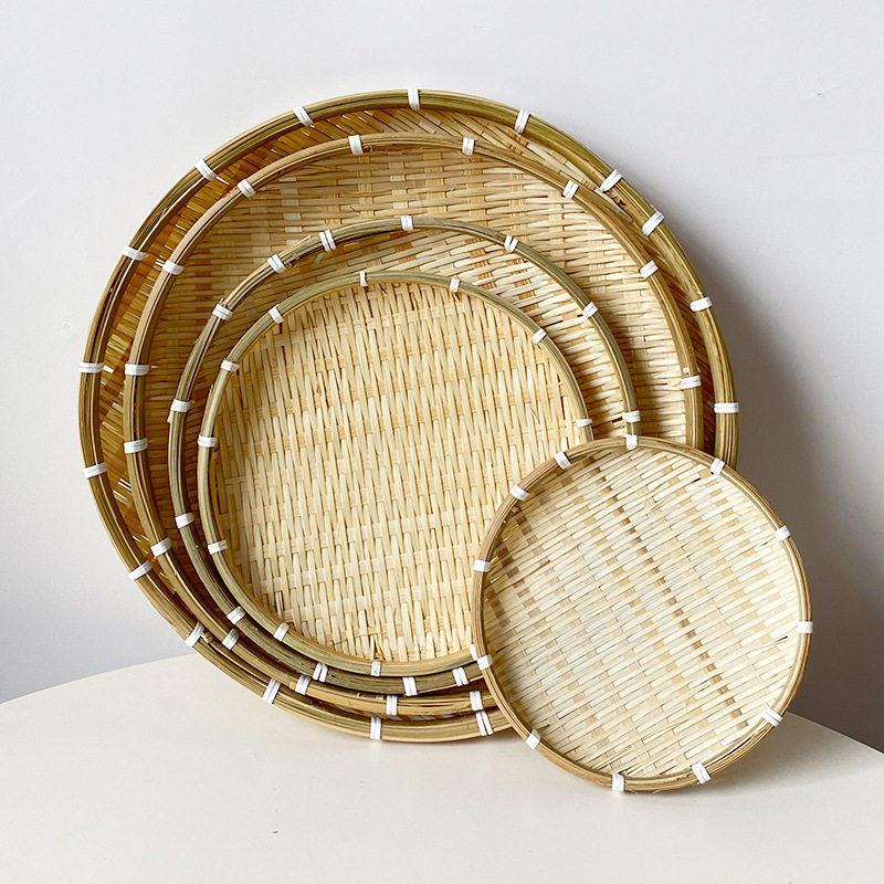 簸箕馒头圆形竹编晒盘洗菜无孔晾晒中药水果篮竹制品竹子手工竹编,特色手工艺,竹编/竹雕,淘宝优惠券,粉丝福利购,淘宝优惠卷