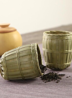 精编小竹箩茶滤竹编泡茶过滤器 茶漏 茶过滤网茶道零配件竹编制品