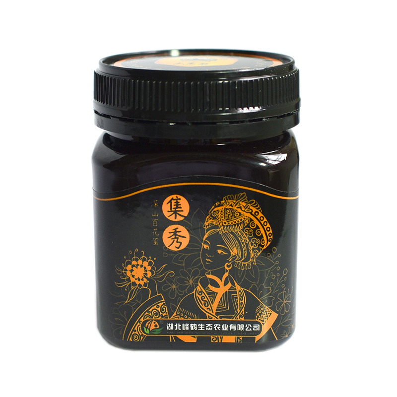 峰鹤集秀500g瓶装蜂蜜湖北中华蜜蜂传统木桶养殖深山野花百花蜜