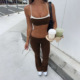 pants set 健身露背吊带背心 Fitness 套装 vest 长裤 女 camisole