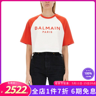 短款 T恤圆领短袖 女装 BALMAIN巴尔曼新款 CF1EE090