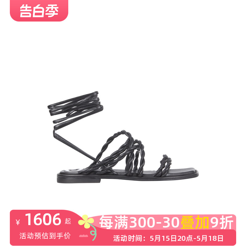 StuartWeitzman凉鞋编织带缠绕