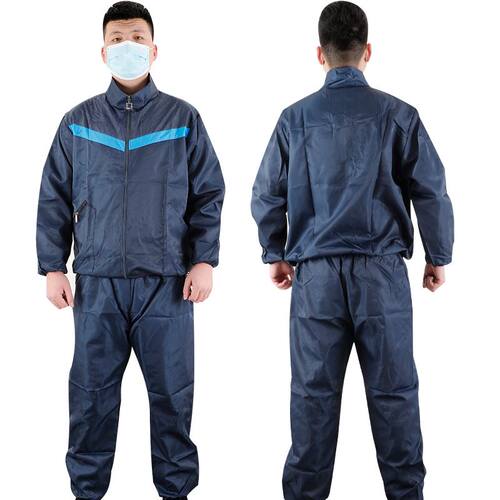 男士防尘工作服防水工作服分体套装男女款成人防灰耐脏宽松工地农