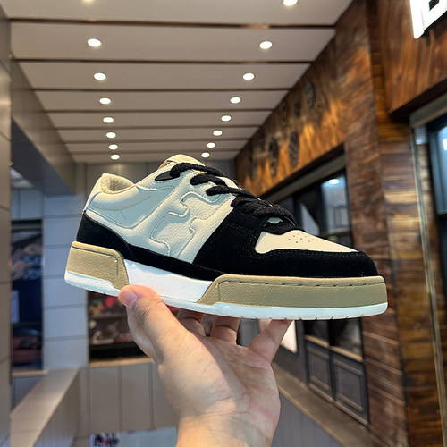 板鞋春秋拼色舒适软底增高休闲鞋