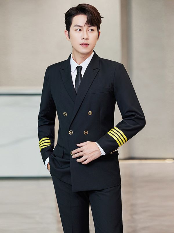 航空机长制服男飞行员空少套装国航民航工作服空乘外套年会礼服
