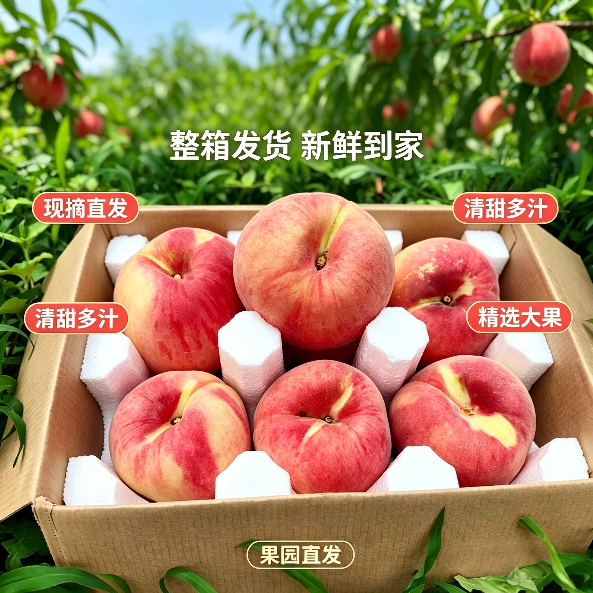 云南正宗雪桃丽江鲜果脆甜现摘发整箱新中华高山寿桃当季水果包邮