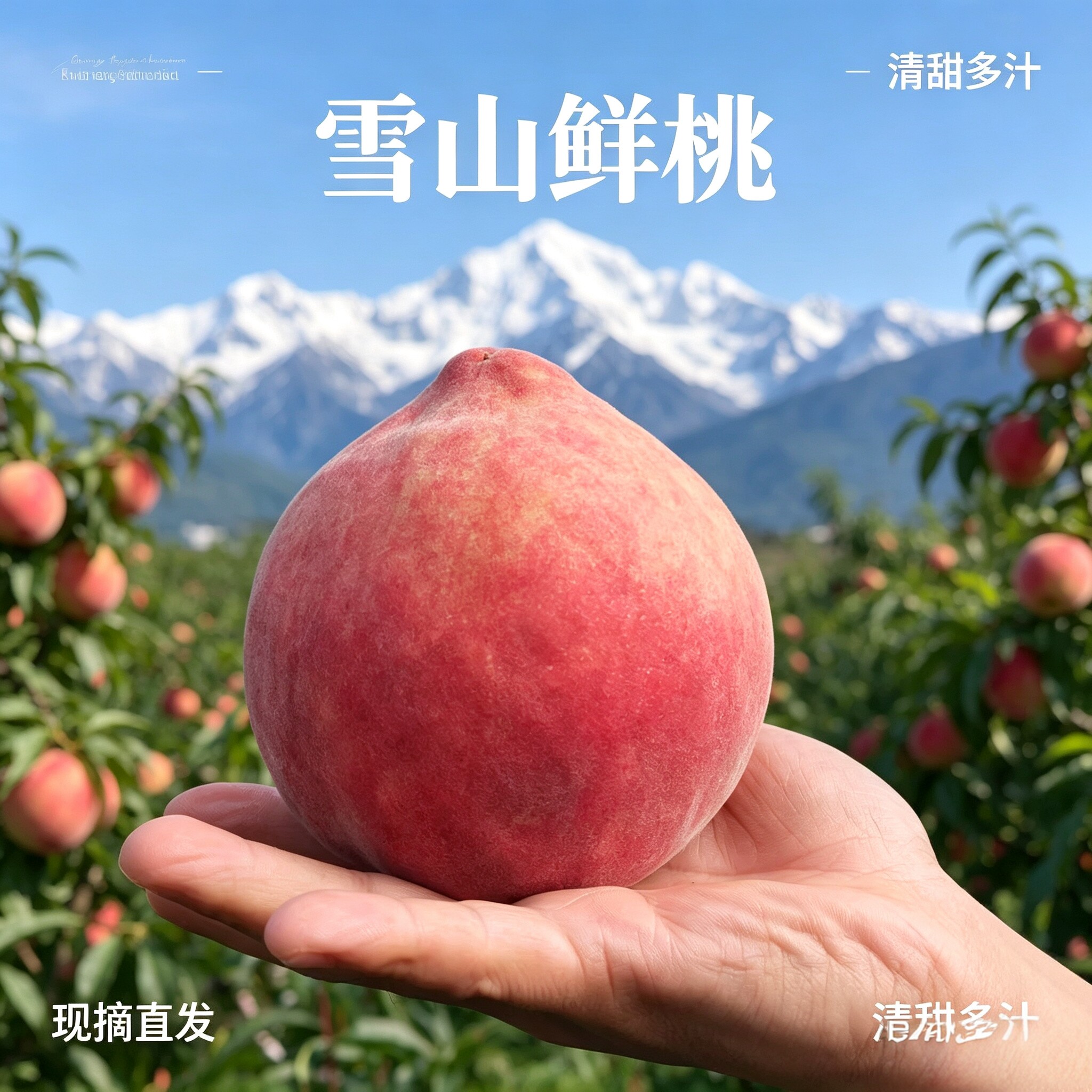 旗舰店云南水果秘庄云南丽雪桃子