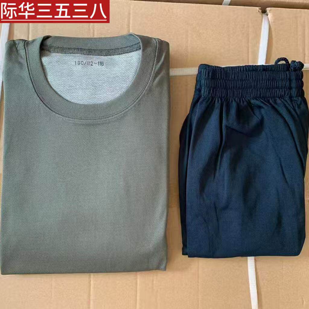体能训练服男夏透气速干短袖体能训练服套装跑步运动上衣t恤短裤