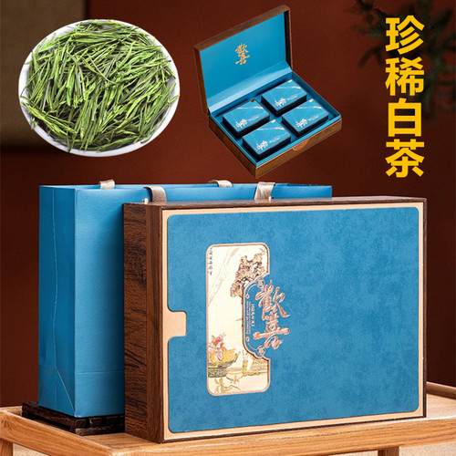 欢喜礼盒装正宗珍稀白茶2025年新茶明前绿茶浓香白茶500g节日送礼