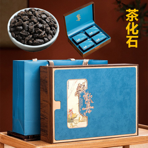 欢喜礼盒装茶化石普洱茶熟茶碎银子茶叶糯米香勐海古树茶500g送礼