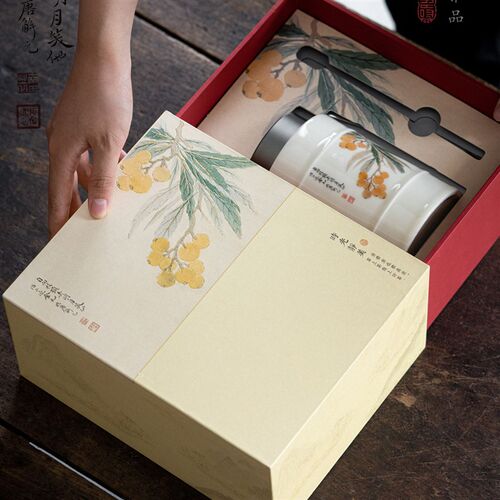 国潮风复古茶叶包装盒空盒陶瓷茶叶罐礼盒红茶白茶绿茶大红袍礼盒