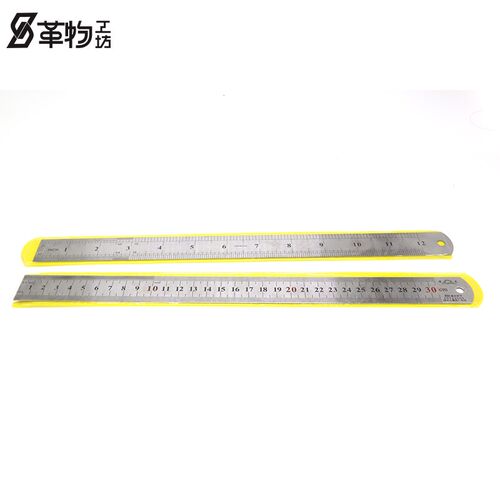 不锈钢直尺30cm尺子钢尺直尺加厚钢板尺