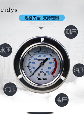 真空表0-.耐震压力表带水压601油压力表气压边YN压轴ZMPa6T向液压