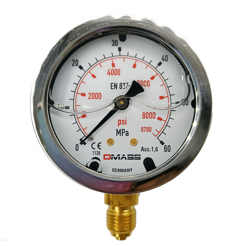 进口DMASS德玛仕EN837-1德国压力表MBB06B-400-1 63表面径向40MPA