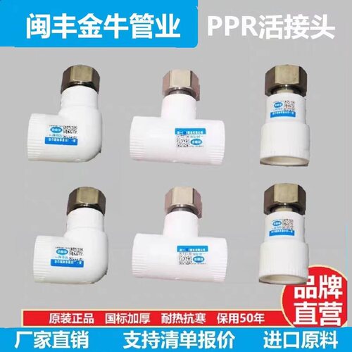 热水器ppr活接头直接弯头金牛管