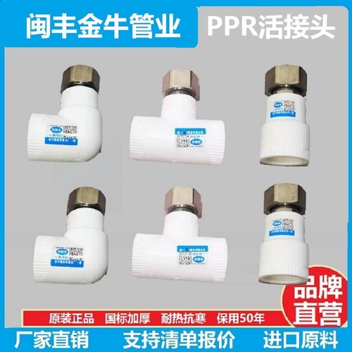 热水器ppr活接头直接弯头金牛管