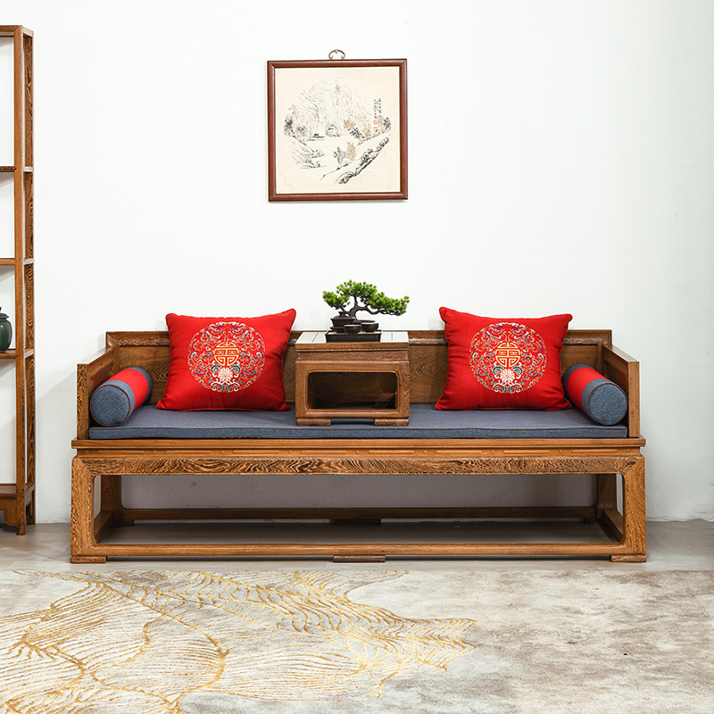 鸡翅木罗汉床小户型沙发