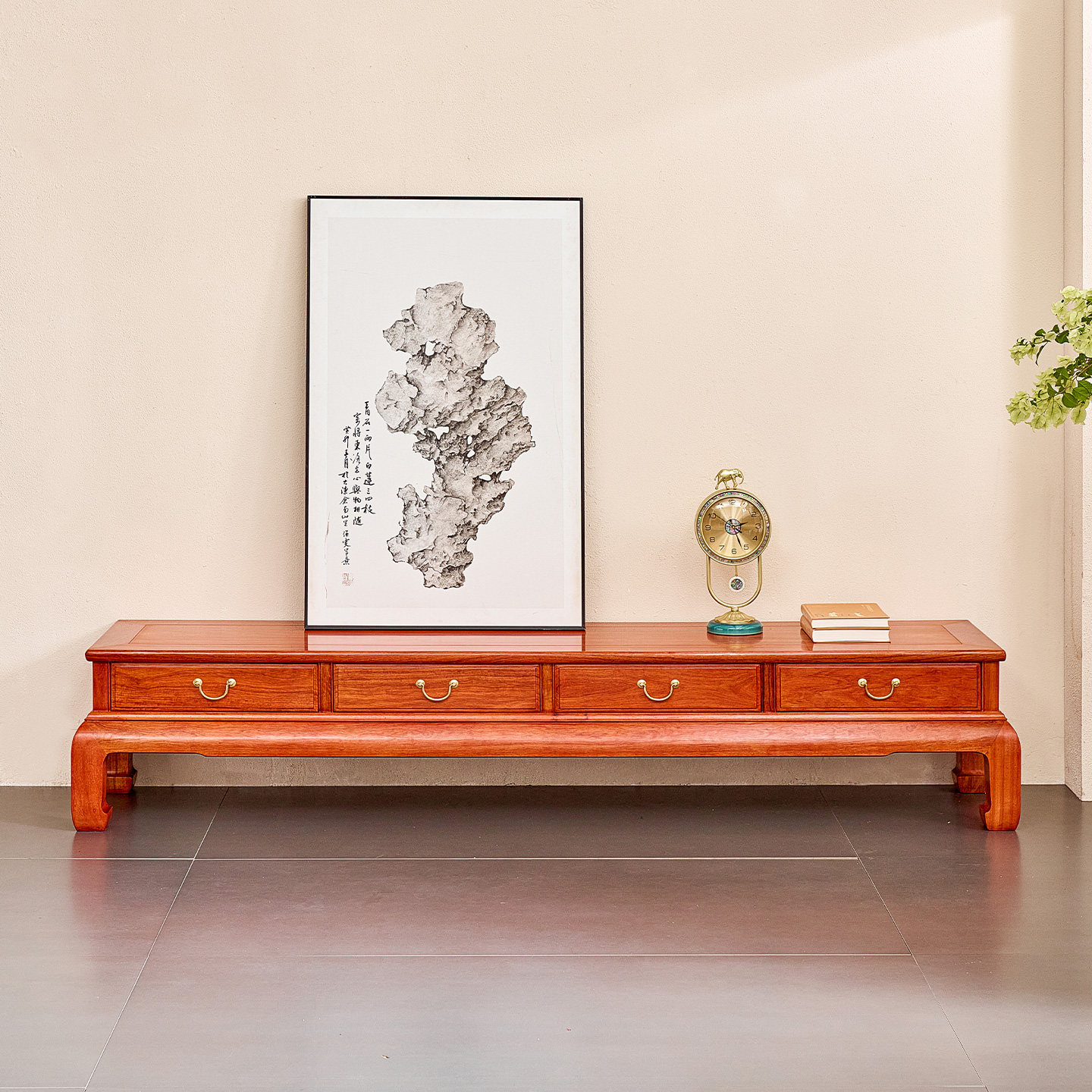 花梨木电视柜新中式客厅实木矮柜地柜刺猬紫檀简约红木卧室储物柜