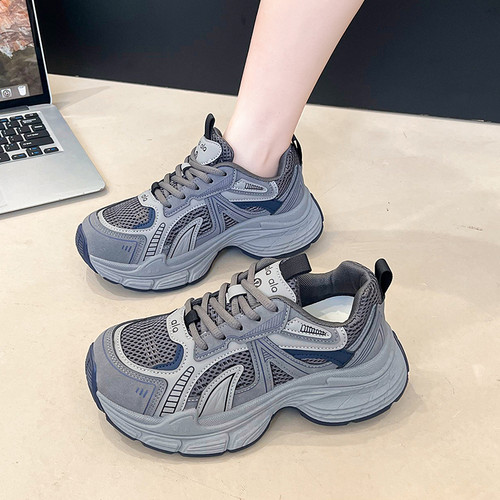 厚底增高老爹鞋女显脚小轻便