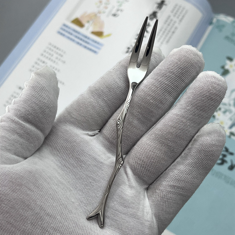 树枝形状304不锈钢水果叉