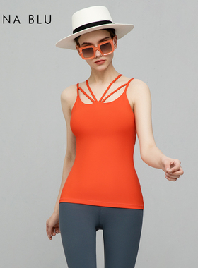 DIVINA BLU优雅吊带 美背性感细带上衣 吸湿速干专业瑜伽服 健身