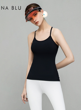 DIVINA BLU新款性感美背吊带健身上衣修身显瘦速干透气专业瑜伽服