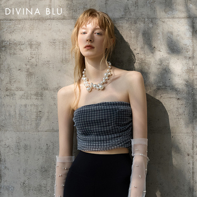 DIVINABLU迪唯纳网纱裸感抹胸